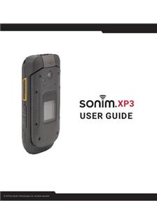 Sonim XP3 manual. Smartphone Instructions.